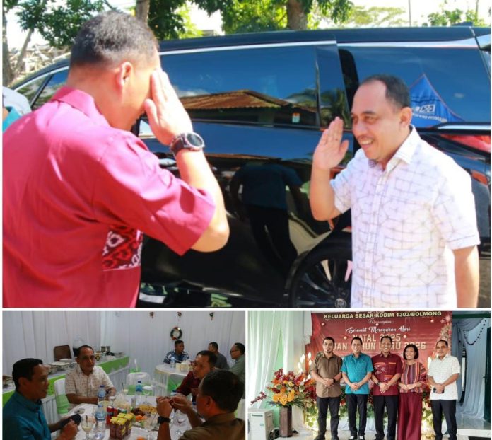 Bupati Bolmong Silaturahmi Natal di Kediaman Dandim 1303/Bolmong