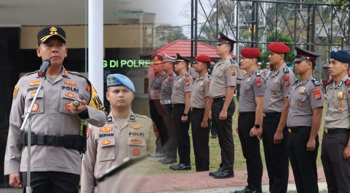 Kapolres Kotamobagu Pimpin Korps Raport Kenaikan Pangkat dan Pemberian Reward