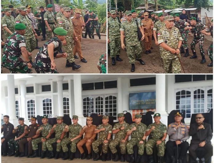 Wali Kota Weny Gaib Dampingi Pangdam XIII/Merdeka Tinjau Kesiapan Yonif TP 868 di Bukit Illongkow