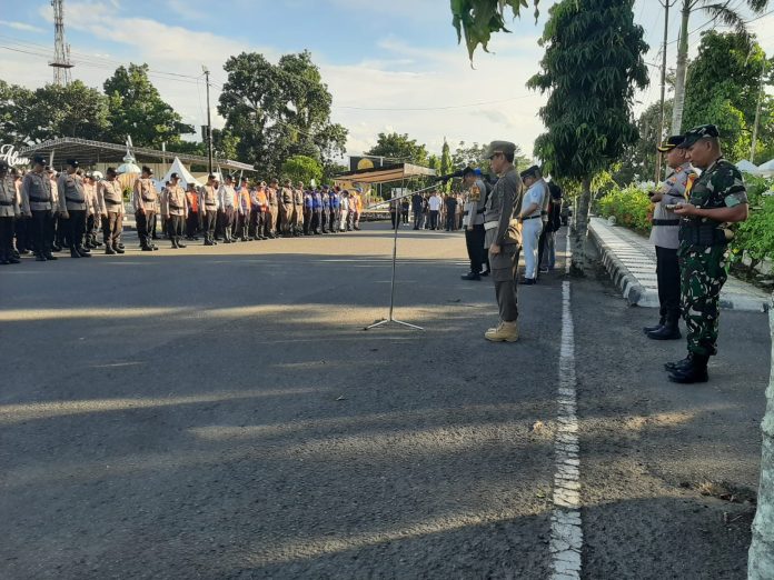 Wali Kota Kotamobagu Pimpin Apel Gelar Pasukan, 500 Personel Siap Amankan Malam Takbiran