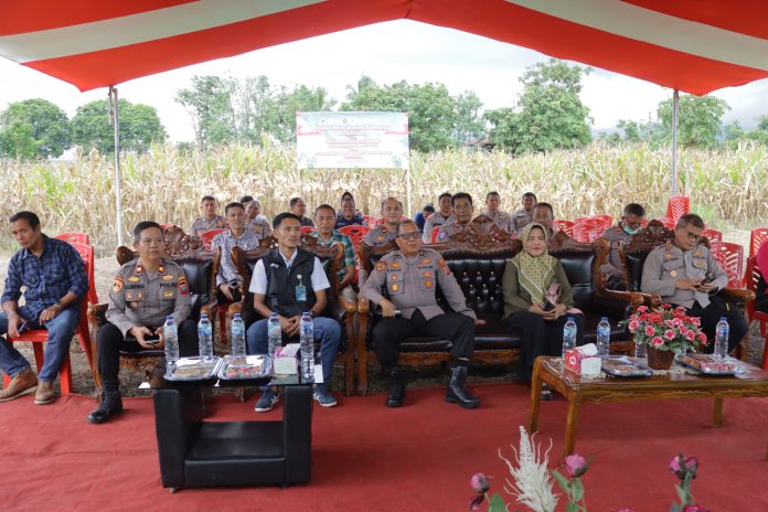 Polres Kotamobagu Ikuti Vicon Panen Raya Jagung, Tegaskan Dukungan terhadap Ketahanan Pangan
