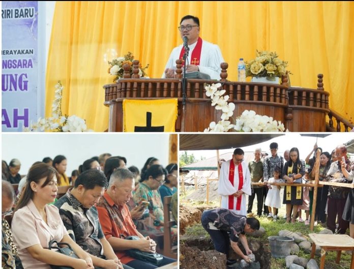 Wabup Dony Lumenta Hadiri Ibadah Kenaikan Tuhan Yesus, Jemaat GMIBM Mulai Bangun Pastori