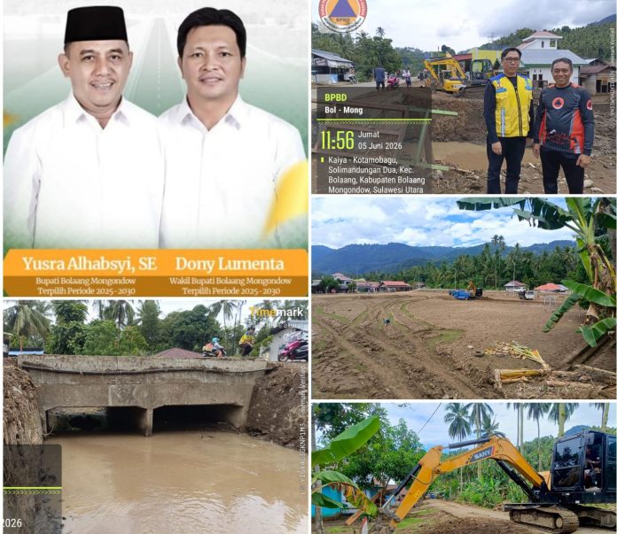 Kepemimpinan Yusra-Dony Dinilai Efektif, Penanganan Pascabanjir Bandang di Kecamatan Bolaang Capai Lebih dari 90 Persen
