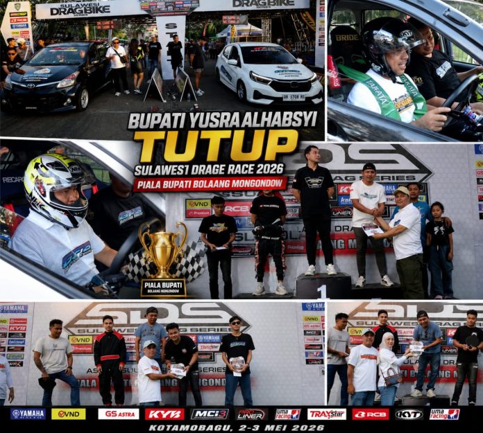 Bupati Bolaang Mongondow Resmi Menutup Ajang Sulawesi Drag Series (SDS) 2026