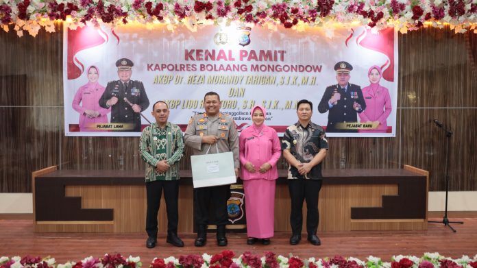 Bupati Yusra Alhabsyi dan Wabup Dony Lumenta Hadiri Pisah Sambut Kapolres Bolmong