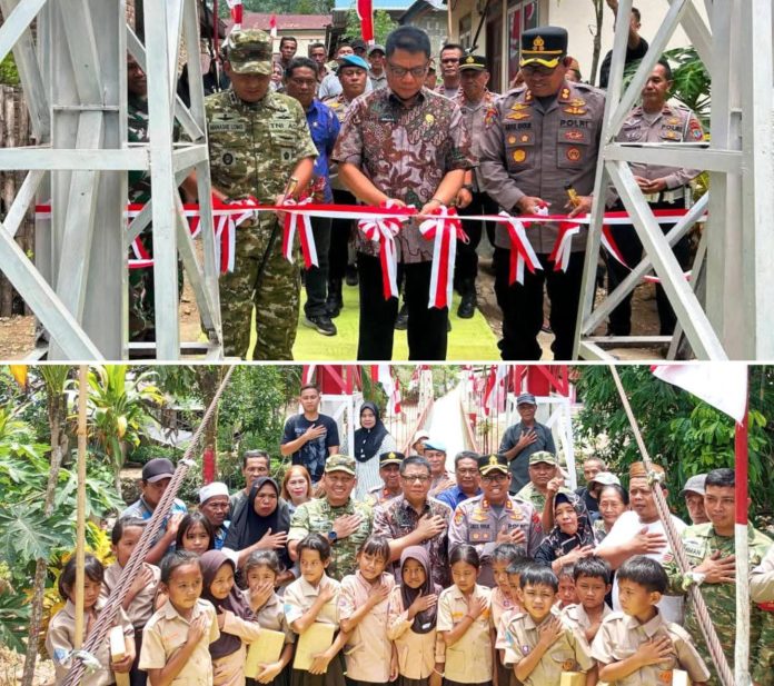 Kapolres Abdul Kholik Saksikan Peresmian Jembatan Garuda Merah Putih, Wujud Sinergi TNI-Polri untuk Rakyat