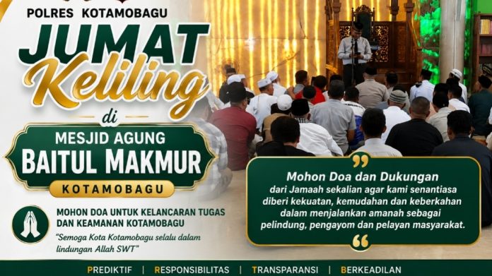 Jumat Keliling di Masjid Agung Baitul Makmur, Kapolres AKBP Abdul Kholik Mohon Doa Jamaah