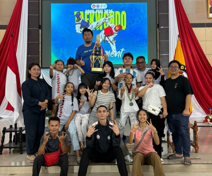 Borong 17 Medali, Bantong Teratai Taekwondo Club Sabet Juara Umum III Equil Festival Unsrat